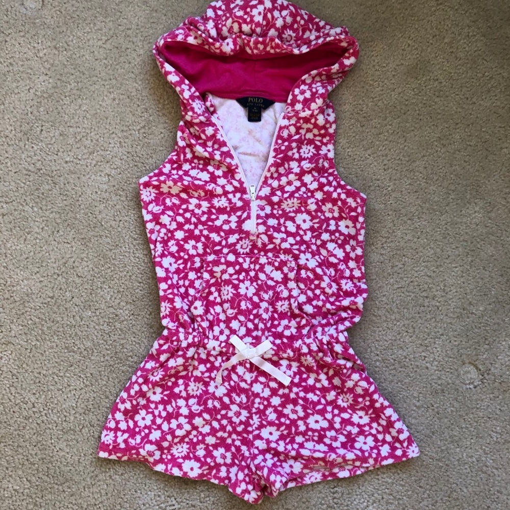 Ralph Lauren girls swim coverup romper